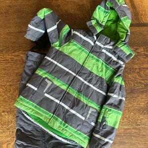 MC2 Boys Green and grey ski suit (pants and jacket) #skiing